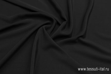 Шелк вареный (о) черный - итальянские ткани Тессутидея арт. 10-3638