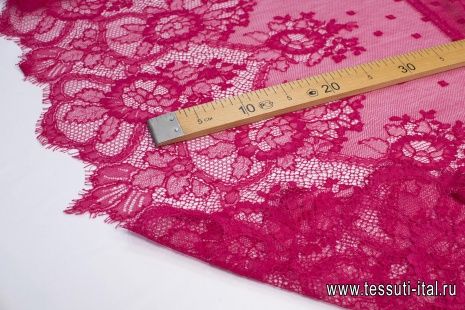 Кружевное полотно (о) розовое в стиле Valentino - итальянские ткани Тессутидея арт. 03-6103