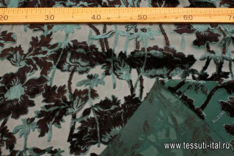 Панбархат (о) зеленый - итальянские ткани Тессутидея арт. 10-3778