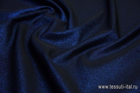 Плательная с люрексом (о) черно-синяя в стиле Hermes - итальянские ткани Тессутидея арт. 03-6458