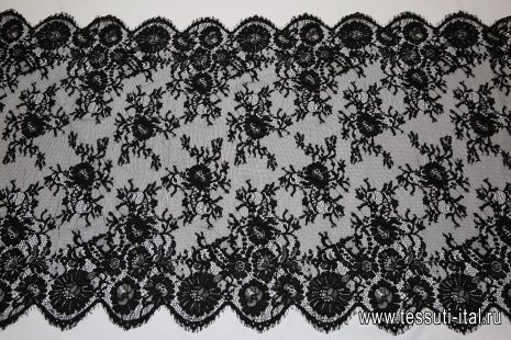 Кружево (о) черное Ermanno Scervino - итальянские ткани Тессутидея арт. 03-4293
