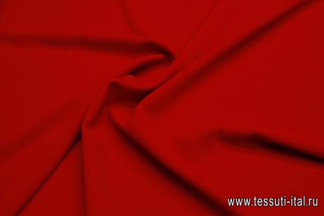 Плательная кади вискоза стрейч (о) красная - итальянские ткани Тессутидея арт. 04-1602