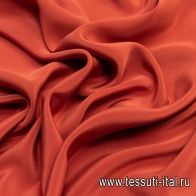 Шелк кади (о) красно-коричневый - итальянские ткани Тессутидея арт. 02-8771