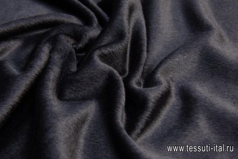Пальтовая дабл (о) черно-синяя - итальянские ткани Тессутидея арт. 09-1685