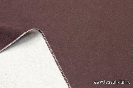 Пальтовая сукно двусторонняя (о) серо-коричневая - итальянские ткани Тессутидея арт. 09-1361