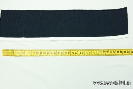 Подвяз сине-белая полоска ш-9см - итальянские ткани Тессутидея арт. F-2869