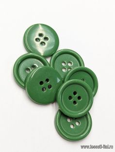 Пуговица костюмная пластик 4 прокола d-20мм зеленая  - итальянские ткани Тессутидея арт. F-6063