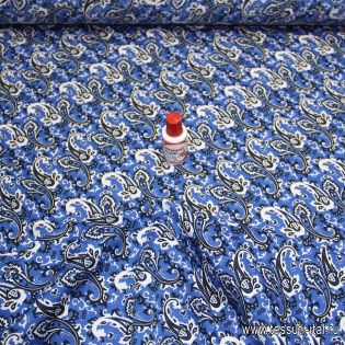 Сорочечная Super fine (н) пейсли на синем Etro - итальянские ткани Тессутидея арт. 01-2519