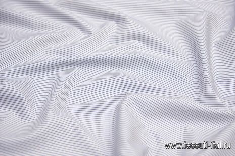 Сорочечная (н) бело-сине-зеленая полоска - итальянские ткани Тессутидея арт. 01-6091