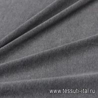 Трикотаж велюр (о) серый - итальянские ткани Тессутидея арт. 13-1495