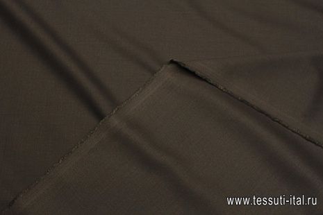 Костюмная стрейч (о) темно-коричневая - итальянские ткани Тессутидея арт. 05-4657