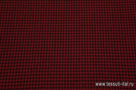 Плательная (н) черно-красная гусиная лапка - итальянские ткани Тессутидея арт. 03-5081