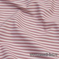 Сорочечная (н) бело-розово-коричневая полоска  - итальянские ткани Тессутидея арт. 01-6294