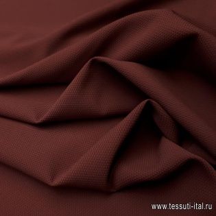 Хлопок фактурный стрейч (о) бордовый  - итальянские ткани Тессутидея арт. 01-4797
