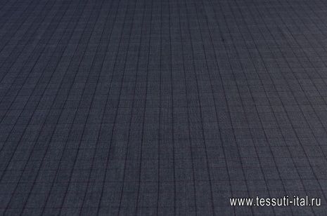 Костюмная клетка (н) серо-фиолетовая Kiton - итальянские ткани Тессутидея арт. 05-3173