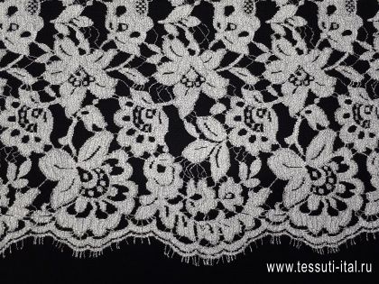 Кружевное полотно (н) черно-белое ш-112см Jean Bracq - итальянские ткани Тессутидея арт. 03-5307