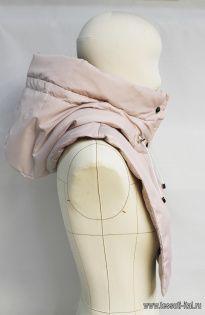 Деталь для верхней одежды капюшон пудра - итальянские ткани Тессутидея арт. F-6517