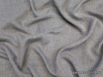 Плательная крэш (н) серо-белая диагональ - итальянские ткани Тессутидея арт. 04-1146