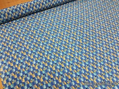 Крепдешин (н) пляжные зонтики - итальянские ткани Тессутидея арт. 02-6492
