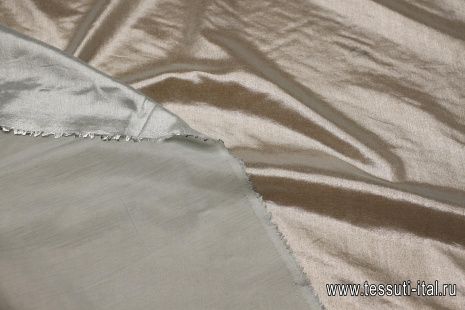 Маркизет с напылением (о) светло-бирюзово-серебряный - итальянские ткани Тессутидея арт. 10-3741