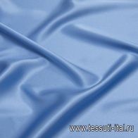 Шелк атлас стрейч (о) голубой - итальянские ткани Тессутидея арт. 10-1942