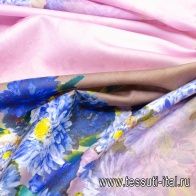 Хлопок (н) крупный цветочный орнамент на розовом - итальянские ткани Тессутидея арт. 01-5152