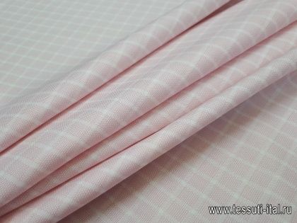 Сорочечная (н) бело-розовая клетка - итальянские ткани Тессутидея арт. 01-4944