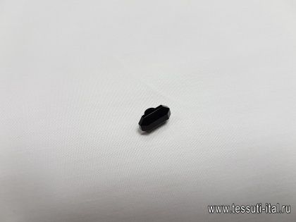 Пуговица на ножке пластик фактурная d-6мм черная - итальянские ткани Тессутидея арт. F-2983