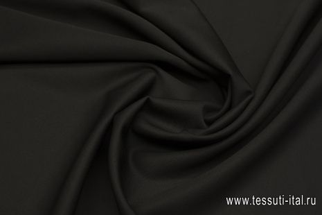 Костюмная дабл 320 г/м (о) черная - итальянские ткани Тессутидея арт. 05-4529