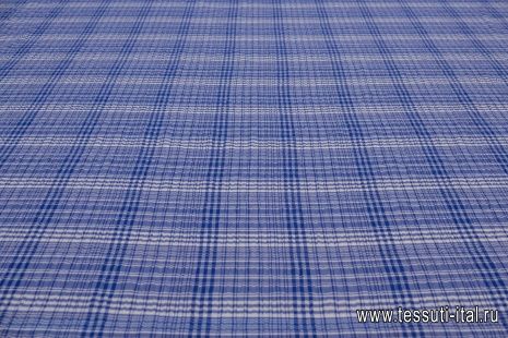 Сорочечная крэш (н) сине-белая - итальянские ткани Тессутидея арт. 01-5276