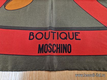 Шелк купон-платок 65*65см в стиле  Moschino - итальянские ткани Тессутидея арт. F-5221