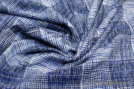 Шанель (н) сине-белая - итальянские ткани Тессутидея арт. 01-5160