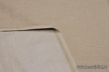 Лен с напылением (о) бежевый - итальянские ткани Тессутидея арт. 16-0880
