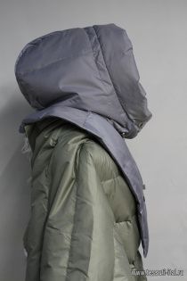 Деталь для верхней одежды капюшон серый - итальянские ткани Тессутидея арт. F-6450