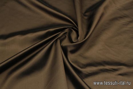 Шелк шантунг (о) горький шоколад - итальянские ткани Тессутидея арт. 10-3539
