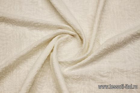 Жаккард стрейч (о) белый - итальянские ткани Тессутидея арт. 01-7503
