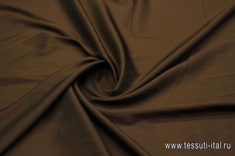 Подкладочная стрейч (о) коричневая - итальянские ткани Тессутидея арт. 07-1447