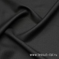 Лен с вискозой (о) черный - итальянские ткани Тессутидея арт. 16-0943
