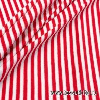 Футер (н) красно-белая полоска - итальянские ткани Тессутидея арт. 12-0871