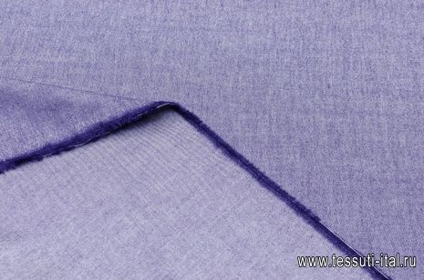 Сорочечная джинса (о) синяя меланж - итальянские ткани Тессутидея арт. 01-4860