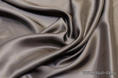 Подкладочная твил (о) серо-коричневая - итальянские ткани Тессутидея арт. 08-0919