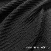 Жаккард стрейч фактурный (н) черный Armani - итальянские ткани Тессутидея арт. 03-2592