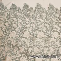 Кружевное полотно (о) мятное - итальянские ткани Тессутидея арт. 03-6993