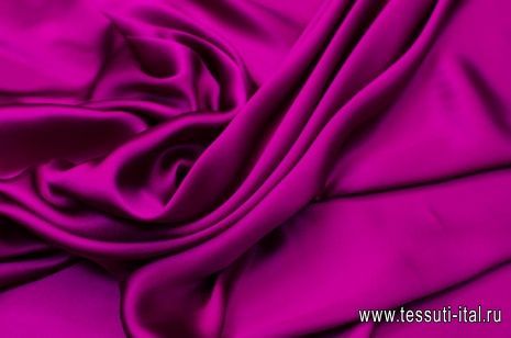 Шелк атлас (о) фуксия - итальянские ткани Тессутидея арт. 02-8520