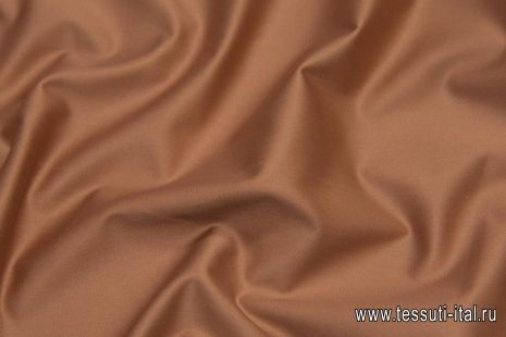 Хлопок костюмный стрейч (о) светло-коричневый - итальянские ткани Тессутидея арт. 01-6630