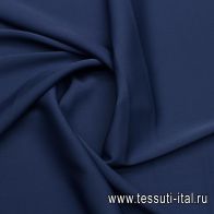 Крепдешин дабл стрейч (о) темно-синий - итальянские ткани Тессутидея арт. 10-3774