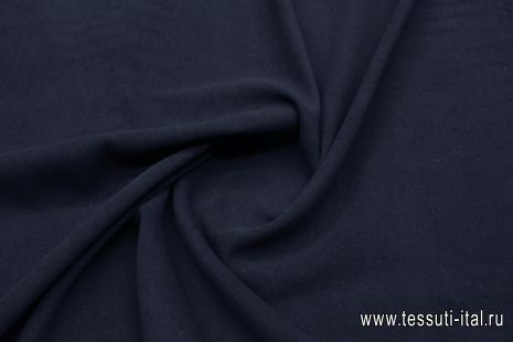 Костюмная хлопок+вискоза (о) темно-синяя - итальянские ткани Тессутидея арт. 05-4704