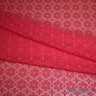 Кружевное полотно (о) красное SCERVINO - итальянские ткани Тессутидея арт. 03-2730