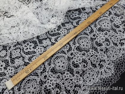 Кружевное полотно (о) белое в стиле Scervino - итальянские ткани Тессутидея арт. 03-6229