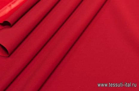 Трикотаж с водоотталкивающим покрытием (о) красный в стиле Burberry - итальянские ткани Тессутидея арт. 13-1457
